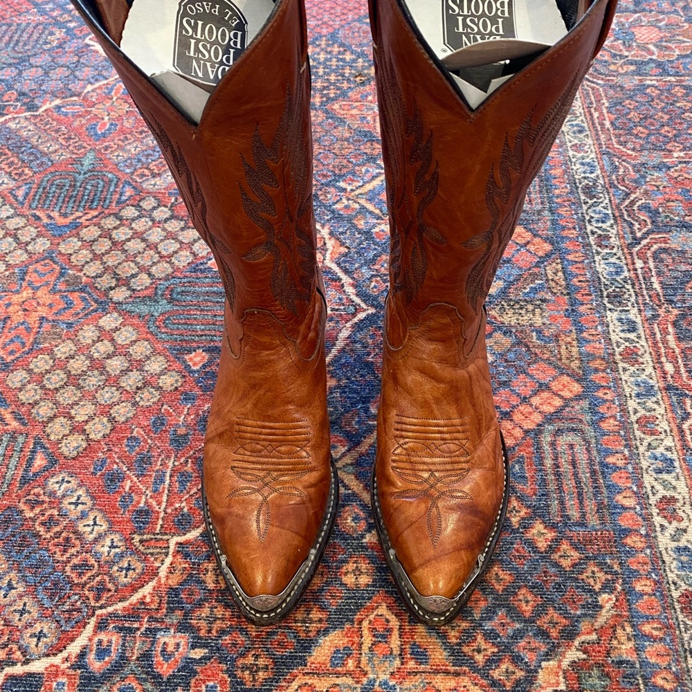 Dan Post Tony Lama Brown Heeled Boots